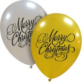 Merry Christmas Elegant Limited Edition 12" Latex Balloons 25ct