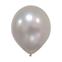Afflotex 11" Metallic Pro Pure Silver Latex Balloons 100ct