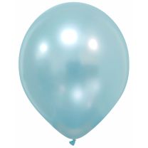Afflotex 12" Metallic Pro Soft Blue Latex Balloons 100ct