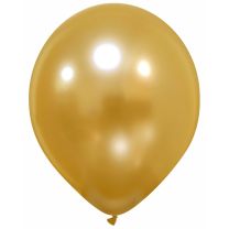 Afflotex 12" Metallic Pro Rich Gold Latex Balloons 100ct