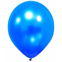 Afflotex 12" Metallic Pro Vivid Blue Latex Balloons 100ct