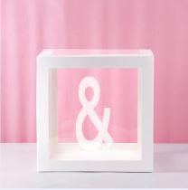 Ampersand Symbol Transparent Balloon Box 30x30x30cm Limited Edition