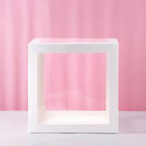 Blank Transparent Balloon Boxes 30x30x30cm Pack of 4