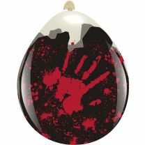 Bloody Hands 18"  Clear Stuffing Balloon 10ct