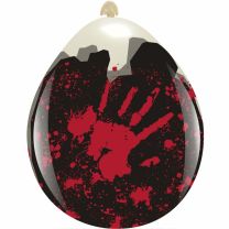 Bloody Hands 18"  Clear Stuffing Balloon 10ct