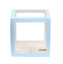 Blank Blue Transparent Balloon Boxes 30x30x30cm Pack of 4