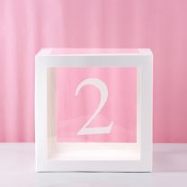 2 Transparent Balloon Box 30x30x30cm