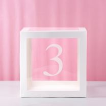 3 Transparent Balloon Box 30x30x30cm