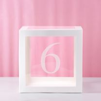 6 Transparent Balloon Box 30x30x30cm