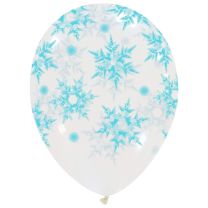 Frozen Icy Snowflakes Limited Edition 12" Latex Balloons 25ct