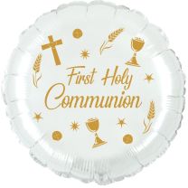 Chalice First Communion Gold 18" Foil Balloon UNPACKAGED