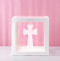 Cross Transparent Balloon Box 30x30x30cm Limited Edition