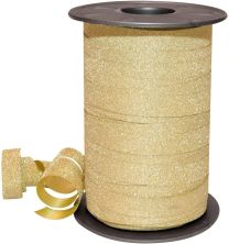 Gold Glitter 5mm Curling Ribbon Franco Perro 150m