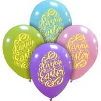 Happy Easter Eggs Pastel 12" Latex Balloons