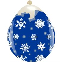 Snowflakes 18" Clear Stuffing Balloon 10Ct
