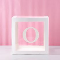 O (Letter O) Transparent Balloon Box 30x30x30cm