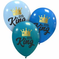 Little King Afflotex 12" Latex Balloons 25Ct Printed 1 side