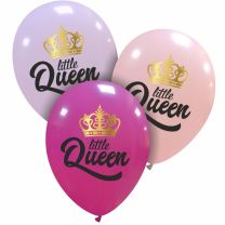 Little Queen Afflotex 12" Latex Balloons 25Ct Printed 1 side