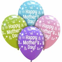 Happy Mother's Day Limited Edition 12" Pastel Assorted Latex Balloons 25ct 