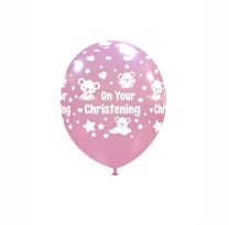 Baby Koala 5" 'On Your Christening' Pink 100ct Latex