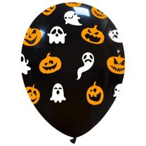 Pumpkins and Ghosts 12" Latex Balloons 25Ct