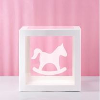 Rocking Horse Transparent Balloon Box 30x30x30cm Limited Edition