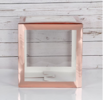 Blank Rose Gold Transparent Balloon Boxes 30x30x30cm Pack of 4