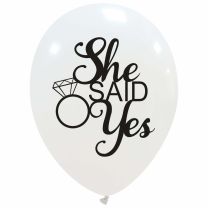 She Said Yes  Clarity Range 12" Limited Edition Latex Balloons 25Ct