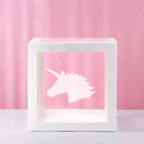 Unicorn Transparent Balloon Box 30x30x30cm Limited Edition